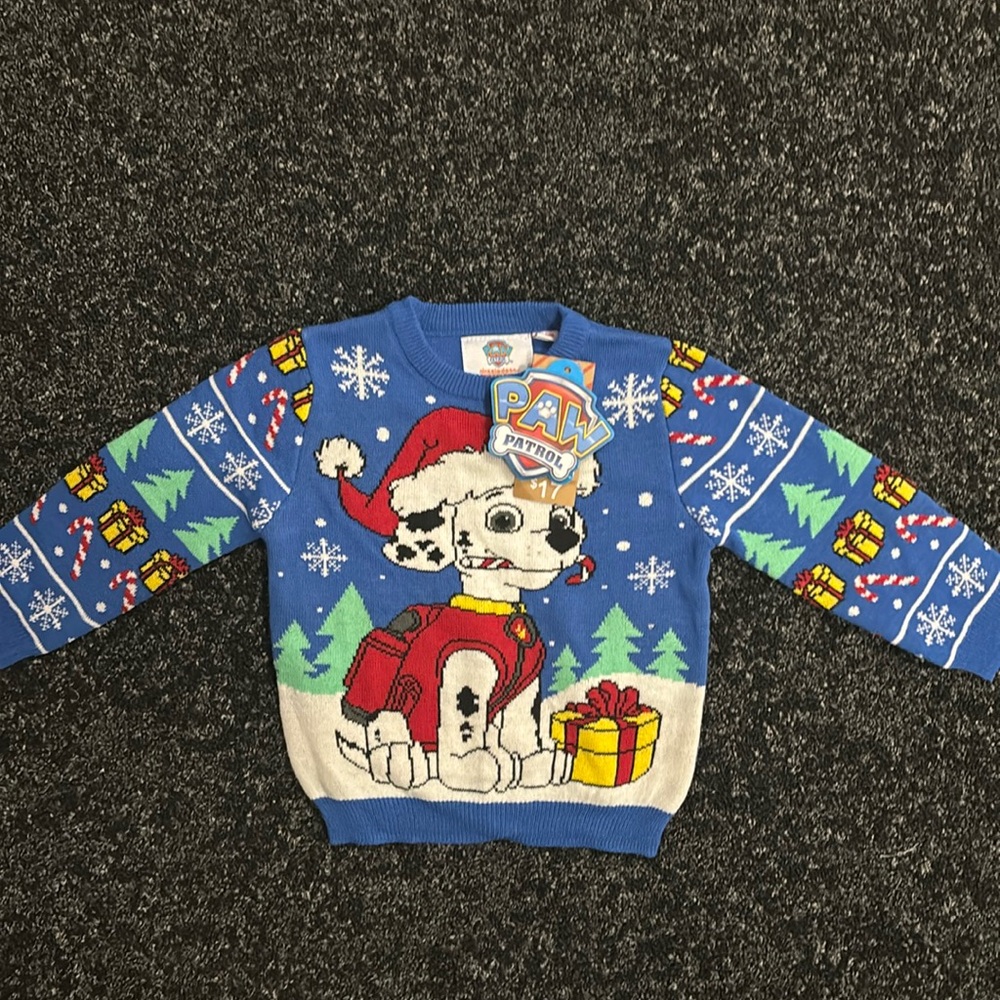 Brand new never worn Paw Patrol ugly sweater!